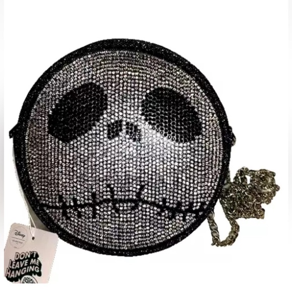 ☠️ 🖤NWT-Disney × Skinny Dip London Jack Skellington Bling Crossbody Bag☠️🖤 - Picture 4 of 12